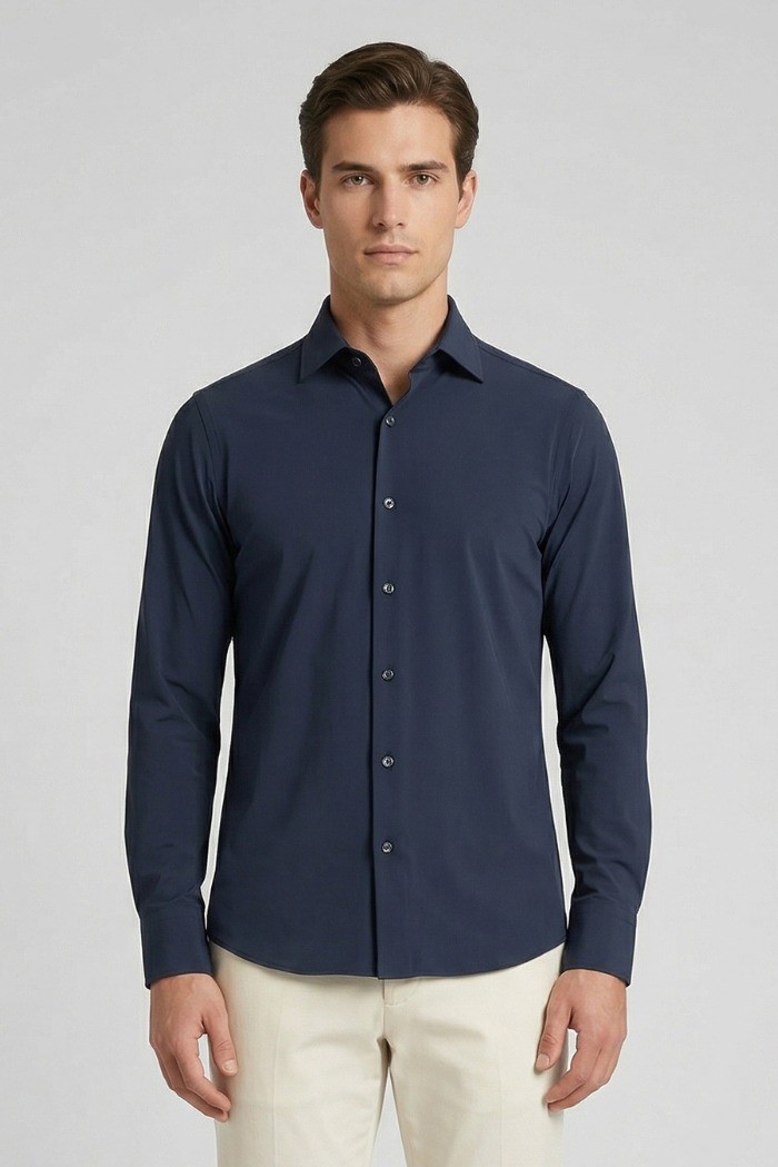 Paul Matthew camicia custom fit in tessuto no-stiro CI2-2702 [ab94e50a]