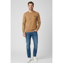 Refrigue maglia girocollo in misto viscosa con patch logo 2811w00156 [ce5211fd]