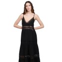 Influencer abito lungo scollato con inserti in pizzo 03Y131 [a64431e7]