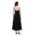 Influencer abito lungo scollato con inserti in pizzo 03Y131 [1159f0e3]
