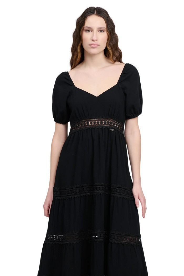 Influencer abito lungo in cotone 03Y121 [8334d5fd]