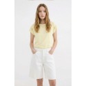 Influencer t-shirt in cotone con ricamo sangallo 05AB223 [51f95c6e]