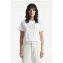 Influencer t-shirt in cotone stretch con logo patch 05AB218 [0bc46022]