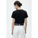 Influencer t-shirt in cotone stretch con logo patch 05AB218 [f9e09ba3]