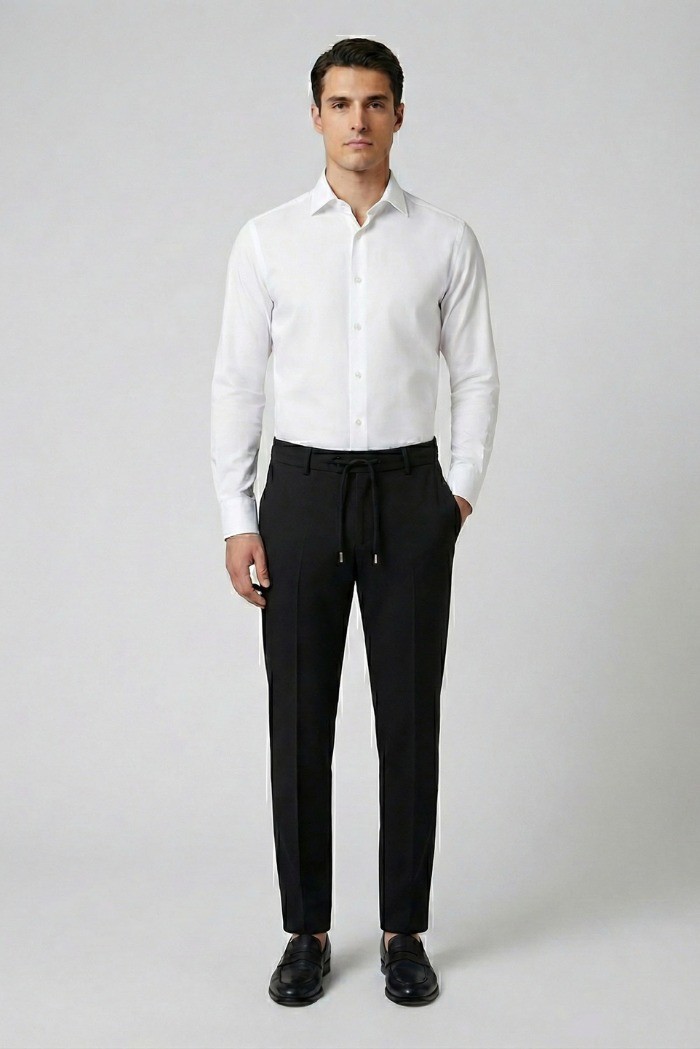 Moro pantalaccio in misto viscosa punto milano MIP2624 [6eeea861]