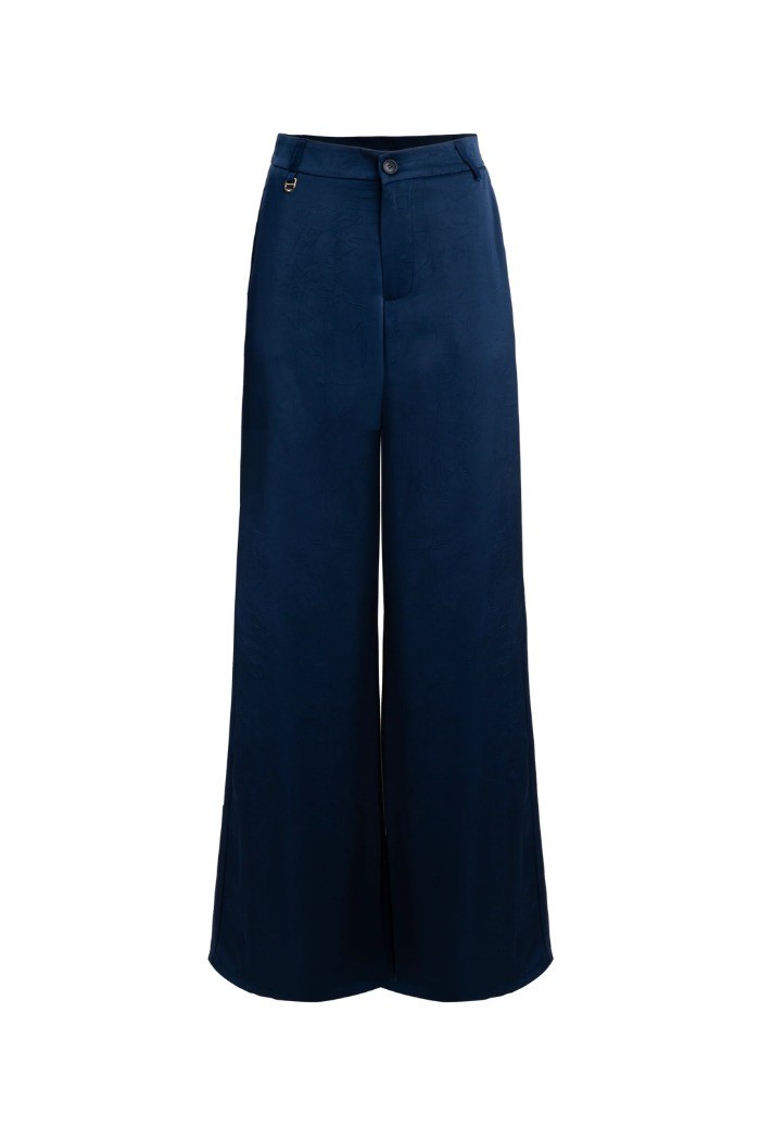 Influencer pantalone palazzo con finitura satinata 05Y167 [f962ff11]