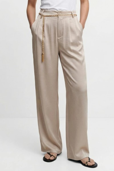 Influencer pantalone wide leg in crepe satin 05Y164 [1766cce8]