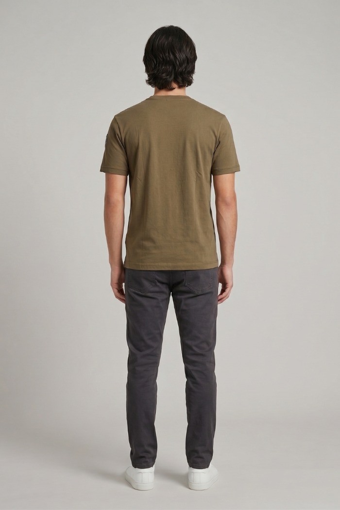 Blauer t-shirt in cotone Hanson 26SBLUH02068-007439 [499c7e6b]