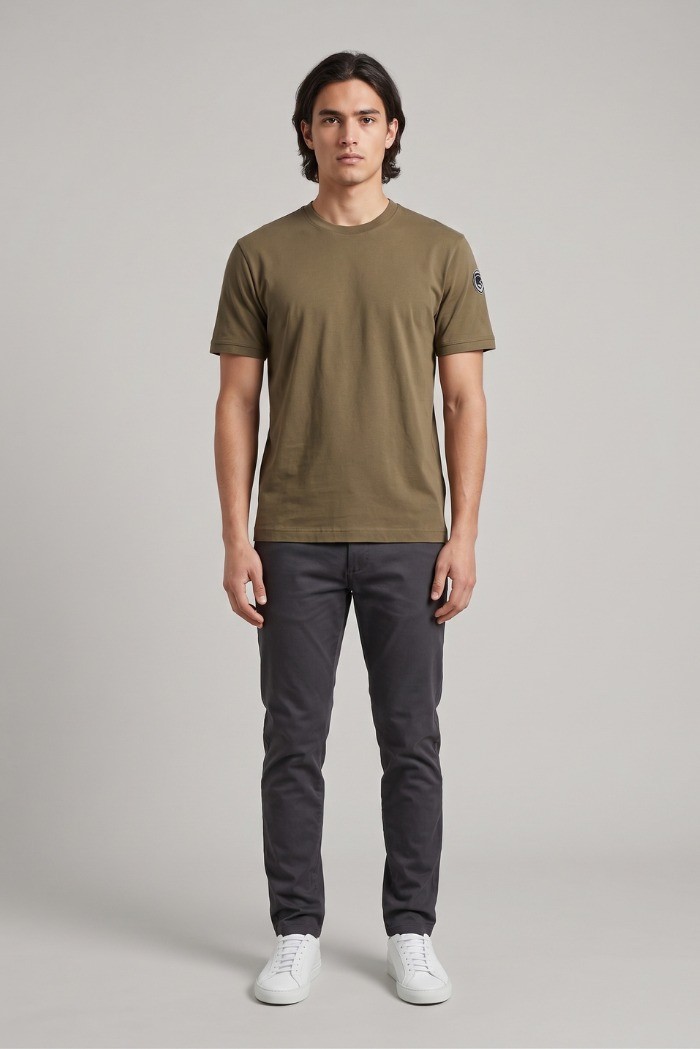 Blauer t-shirt in cotone Hanson 26SBLUH02068-007439 [4ccc3975]