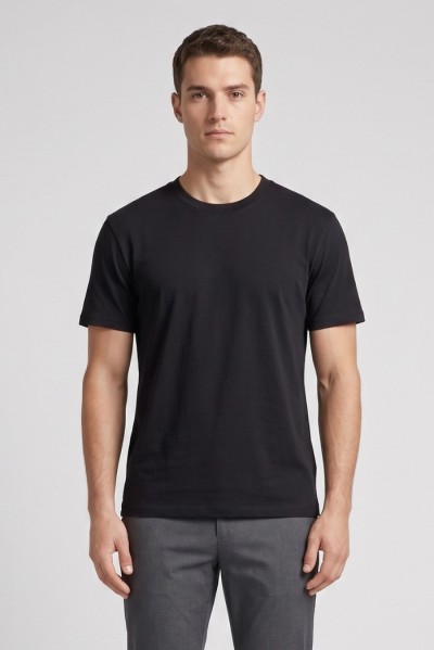 Blauer t-shirt in cotone Hanson 26SBLUH02068-007439 [6dc32c0b]