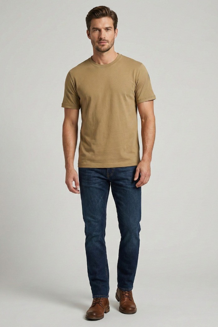Blauer t-shirt in cotone Hanson 26SBLUH02068-007439 [30959d11]