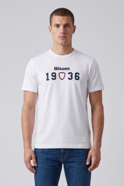 Blauer t-shirt in cotone Chamberlain 26SBLUH02286-007480 [d8005fe4]