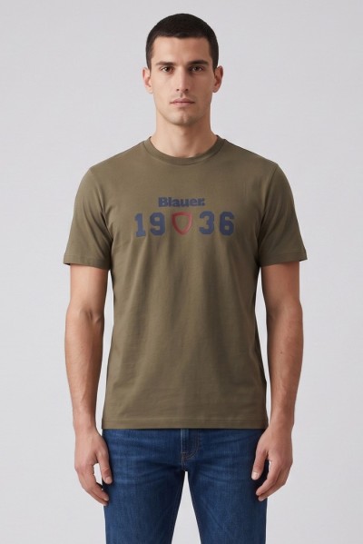 Blauer t-shirt in cotone Chamberlain 26SBLUH02286-007480 [b9663701]