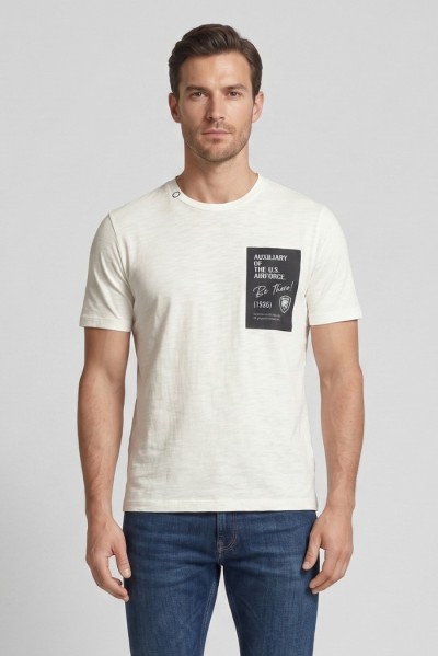 Blauer t-shirt fiammata Dromey 26SBLUH02314-005695 [281a0fd2]