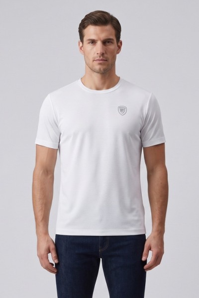 Blauer t-shirt in tessuto tecnico Jasons 26SBLUH02541-007608 — 805219040080435_1