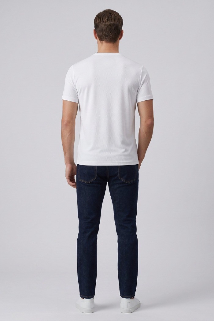 Blauer t-shirt in tessuto tecnico Jasons 26SBLUH02541-007608 [e113bc85]