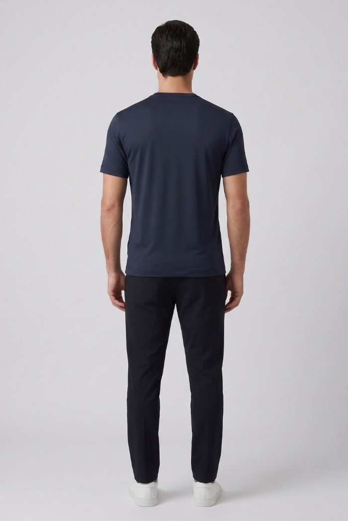 Blauer t-shirt in tessuto tecnico Jasons 26SBLUH02541-007608 [7a0d0683]