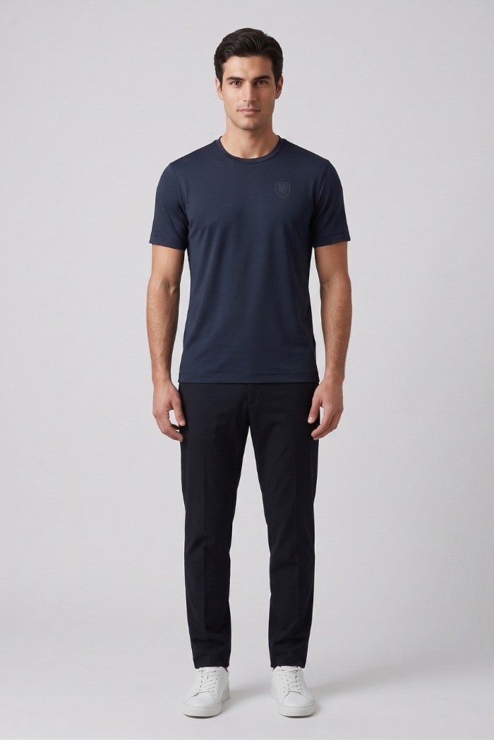 Blauer t-shirt in tessuto tecnico Jasons 26SBLUH02541-007608 [cd10c787]