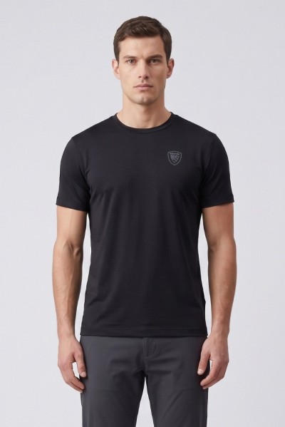 Blauer t-shirt in tessuto tecnico Jasons 26SBLUH02541-007608 — 805219040080435_3