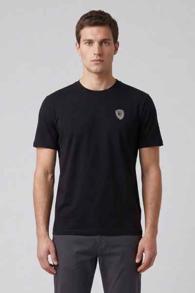 Blauer t-shirt scudo cangiante Jan 26SBLUH02065-006526 — 805219040078245_3