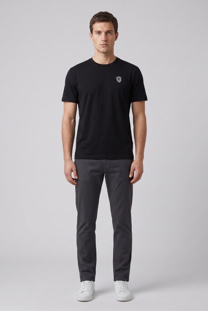 Blauer t-shirt scudo cangiante Jan 26SBLUH02065-006526 [8befd62f]