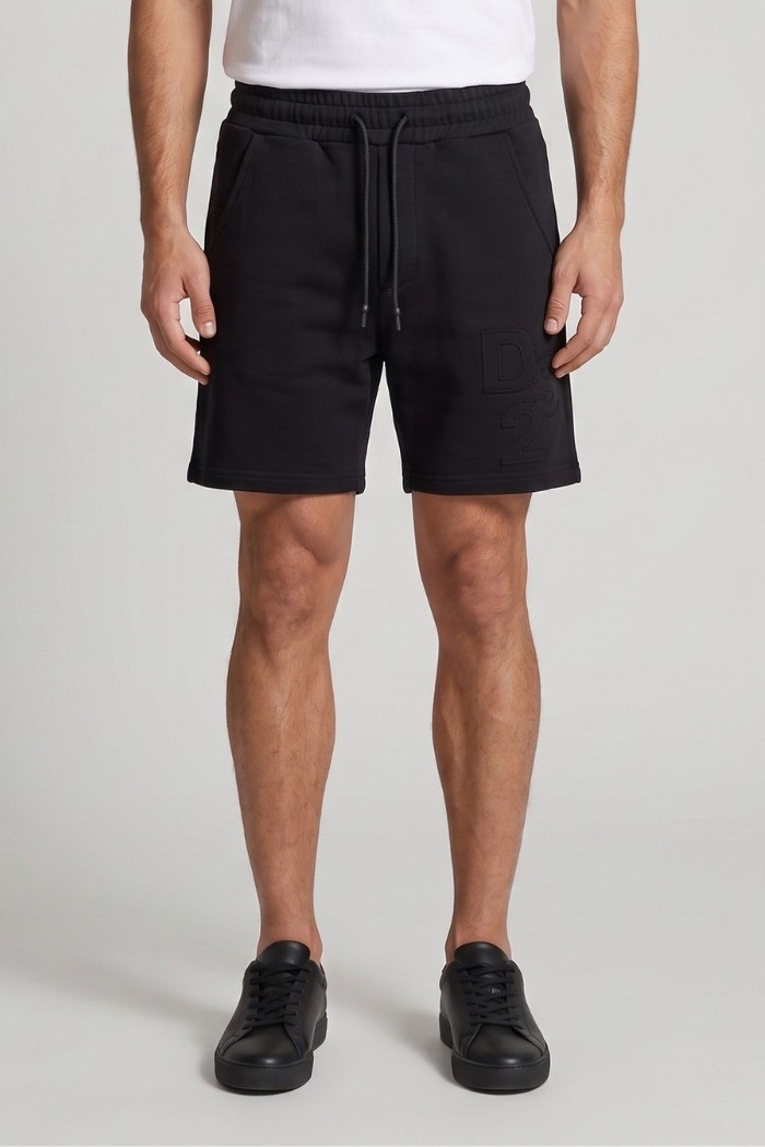 Drop Season 2 bermuda in cotone con logo in tessuto SS26230 [27924304]