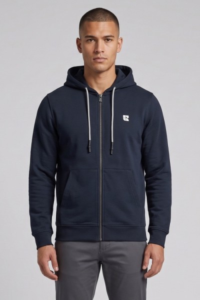 Urban Ring felpa full zip con cappuccio in misto cotone UR812001 — 805219040072604_2