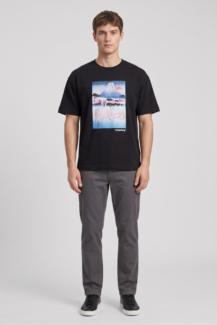 Urban Ring t-shirt in jersey di cotone UR811027 [040f2c78]