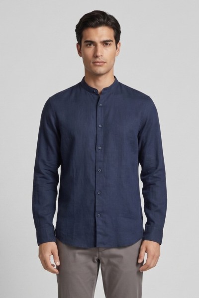 Urban Ring camicia coreana in misto lino UR813023 — 805219040074329_2