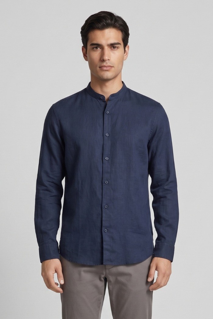Urban Ring camicia coreana in misto lino UR813023 [1aab26ae]