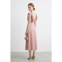 Influencer abito midi scollo a V con volant 05Y191 [a9eb23a7]