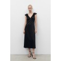 Influencer abito midi scollo a V con volant 05Y191 [49a3a7fa]