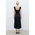 Influencer abito midi scollo a V con volant 05Y191 [279825f3]