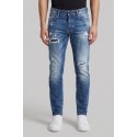 Drop Season 2 jeans in denim di cotone con rotture SS26D06 [8aa4ae71]