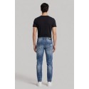 Drop Season 2 jeans in denim di cotone con rotture SS26D06 [5382ed7c]
