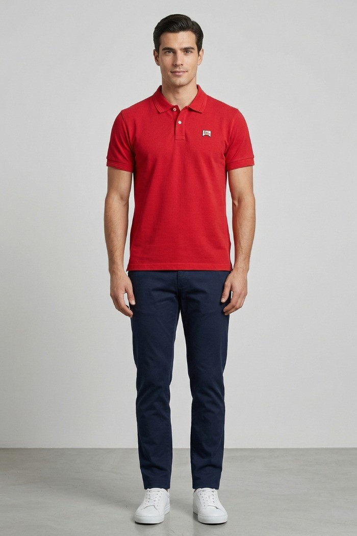Roy Roger's polo in piquet di cotone con logo RRU500CQ36XXXX [cdffea2d]