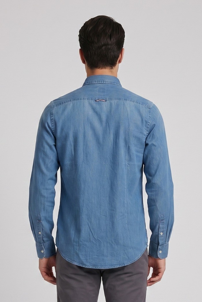 Beverly Hills Polo Club camicia in denim di cotone MAYACA [63c37ac0]