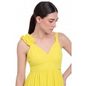 Influencer abito lungo con rouches 03T0040 [96da9cbf]