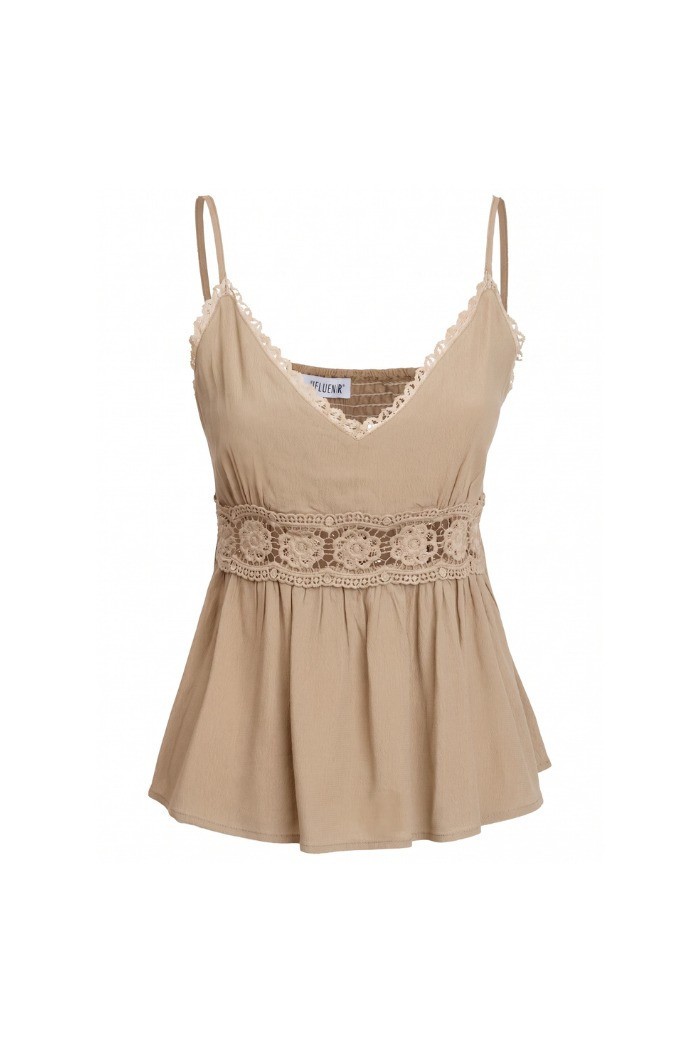 Influencer top con passamaneria in pizzo 05Y175 [b6b0b228]