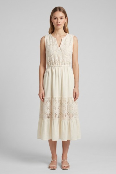 Influencer abito midi in pizzo crochet 05T0095 [e53fa398]