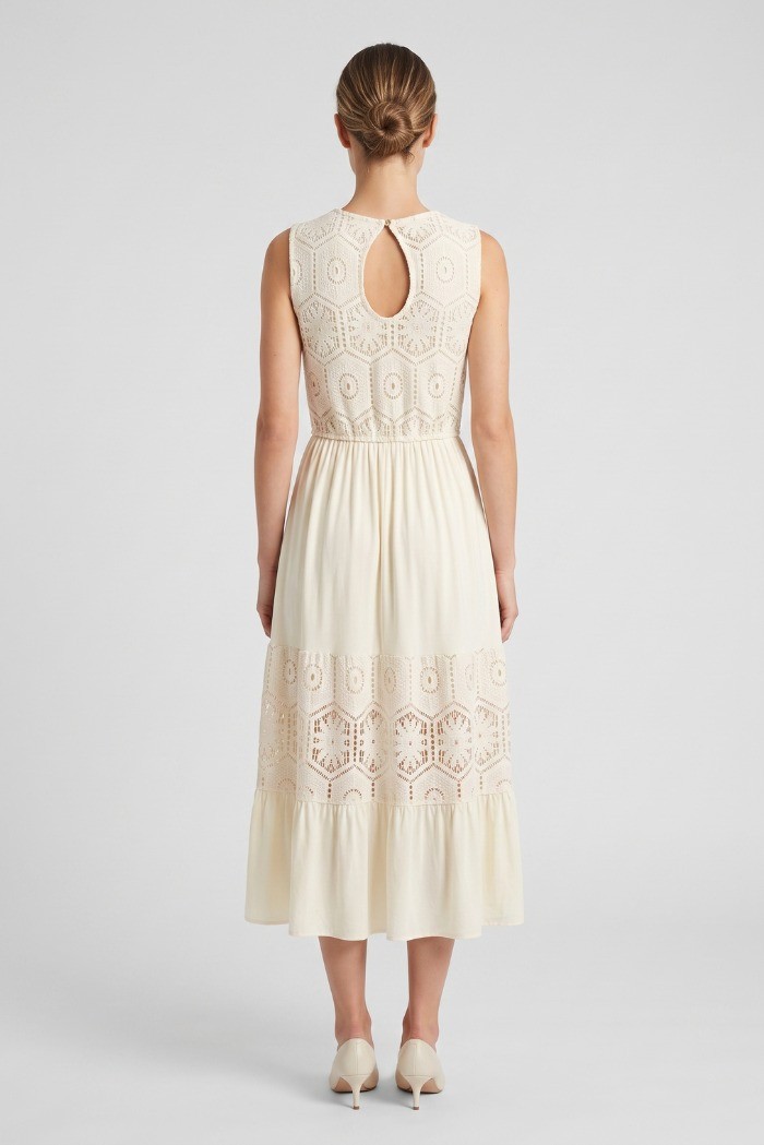 Influencer abito midi in pizzo crochet 05T0095 [3c19e095]