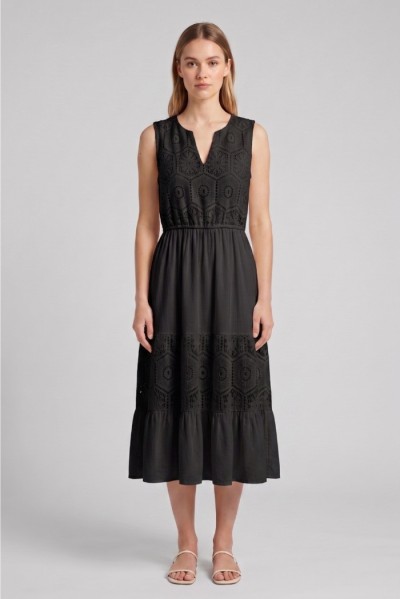 Influencer abito midi in pizzo crochet 05T0095 [b8fe50d9]