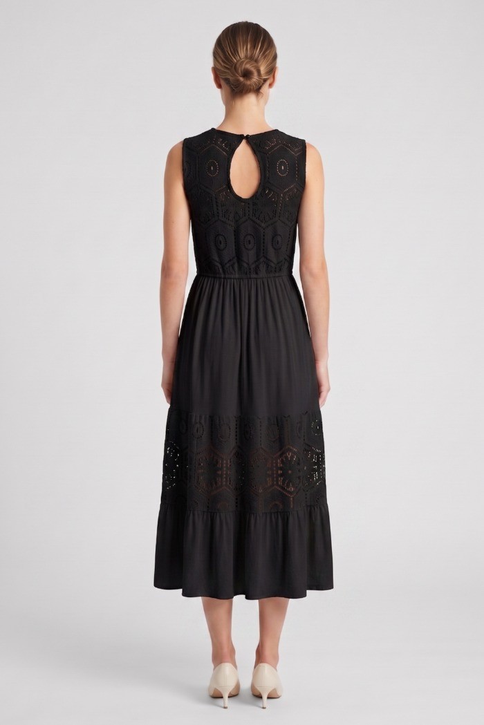 Influencer abito midi in pizzo crochet 05T0095 [d6c5d2d0]