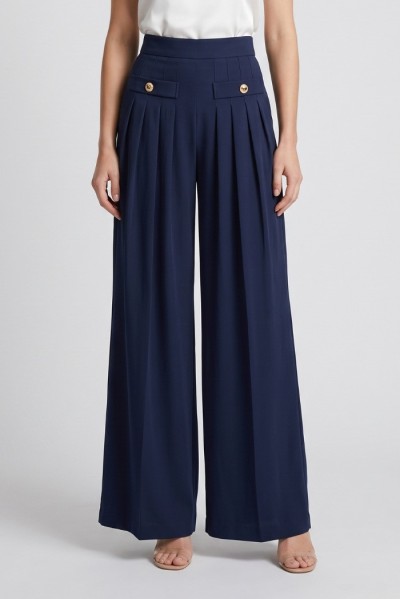 Influencer pantalone palazzo con plissè 05X600 [70ef7a48]