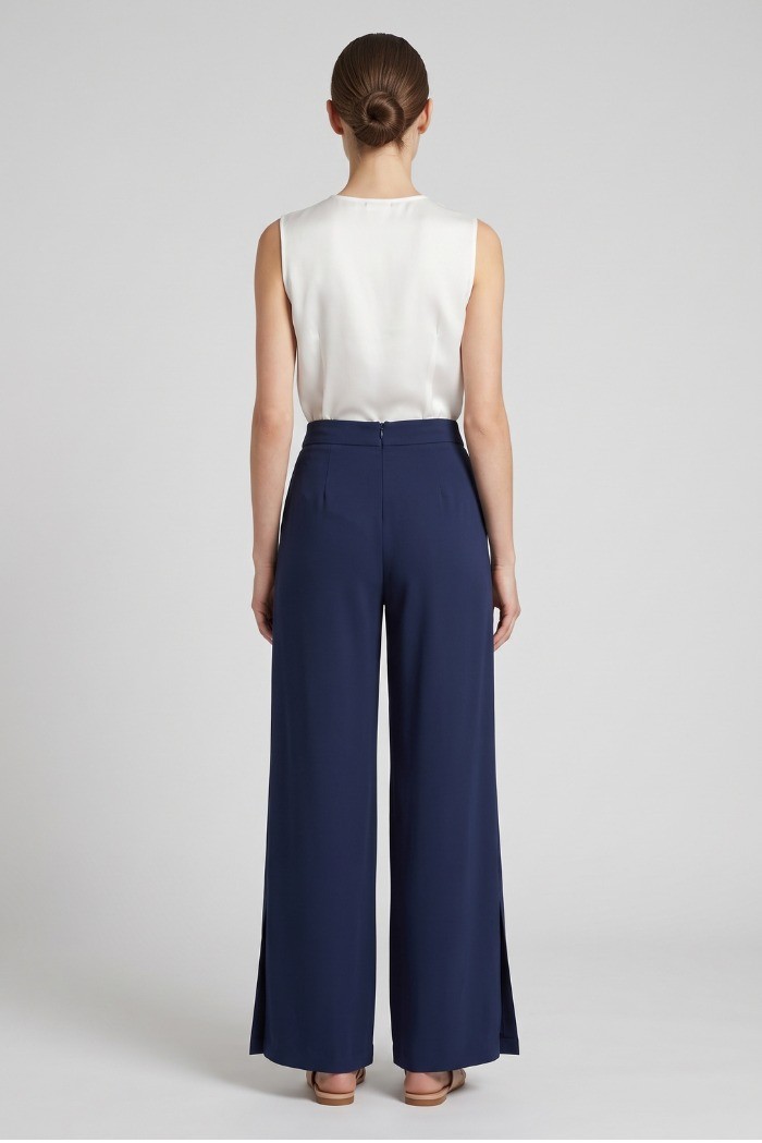 Influencer pantalone palazzo con plissè 05X600 [a9c93945]