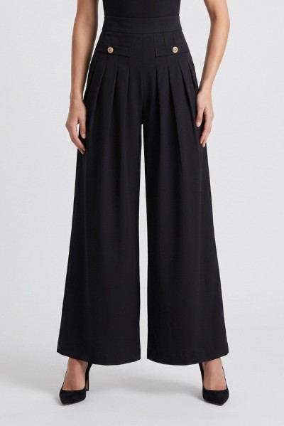 Influencer pantalone palazzo con plissè 05X600 [c0f378c2]