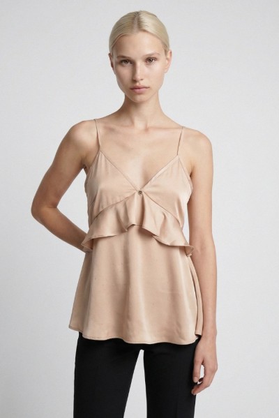 Influencer top scollo a V con volant 05Y192 [2a9a82b0]