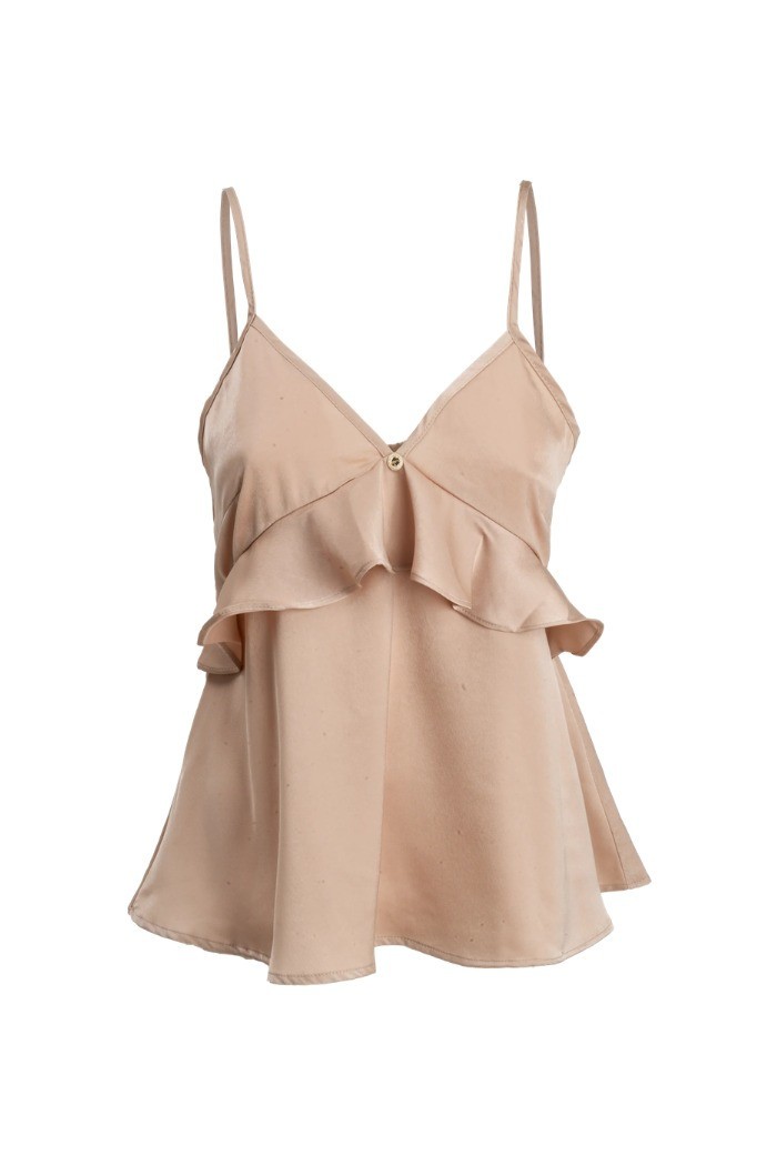 Influencer top scollo a V con volant 05Y192 [44a100b9]