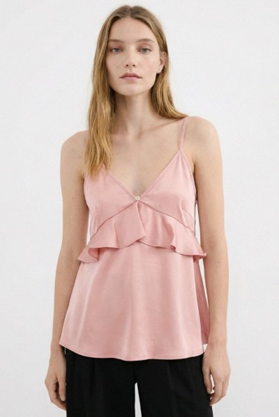 Influencer top scollo a V con volant 05Y192 [bfdd89b5]