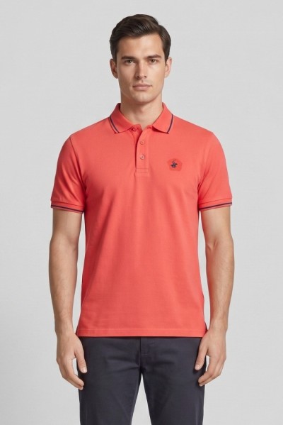 Beverly Hills Polo Club polo in piquet con riga orli P42561 — 805219040080455_8